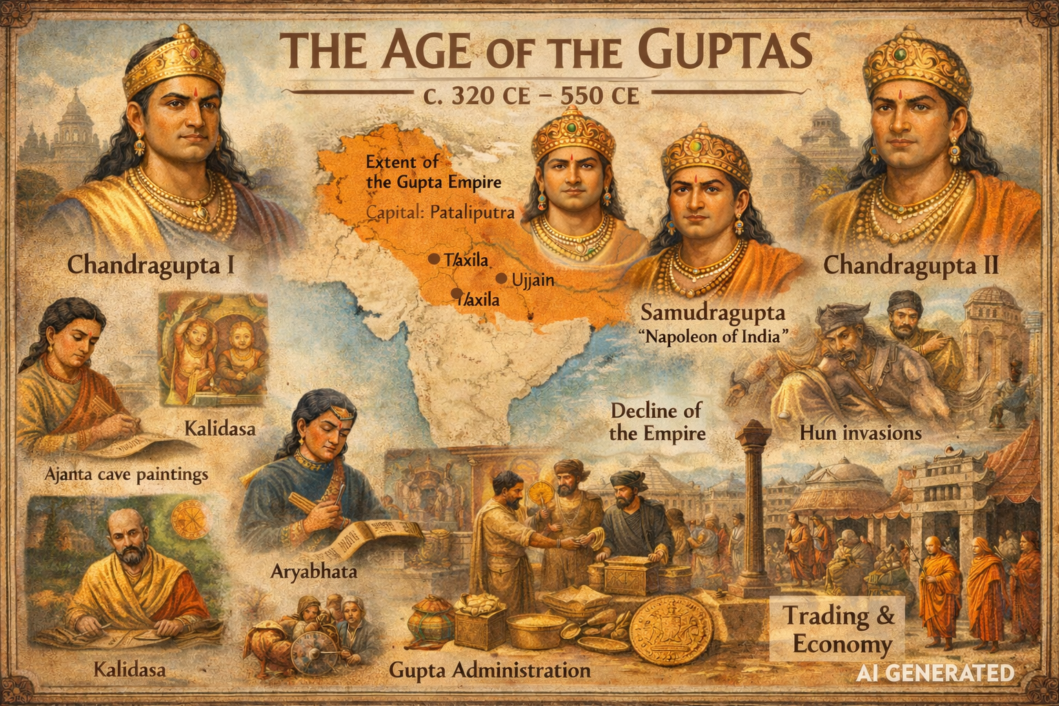 ICSE CLASS 9 HISTORY THE GUPTA EMPIRE QUESTIONS AND ANSWERS